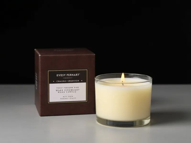 Cire de coco premium translucide — bougie luxe